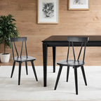 Chaises de salle à manger en bois Windsor de 17,4 pouces de large