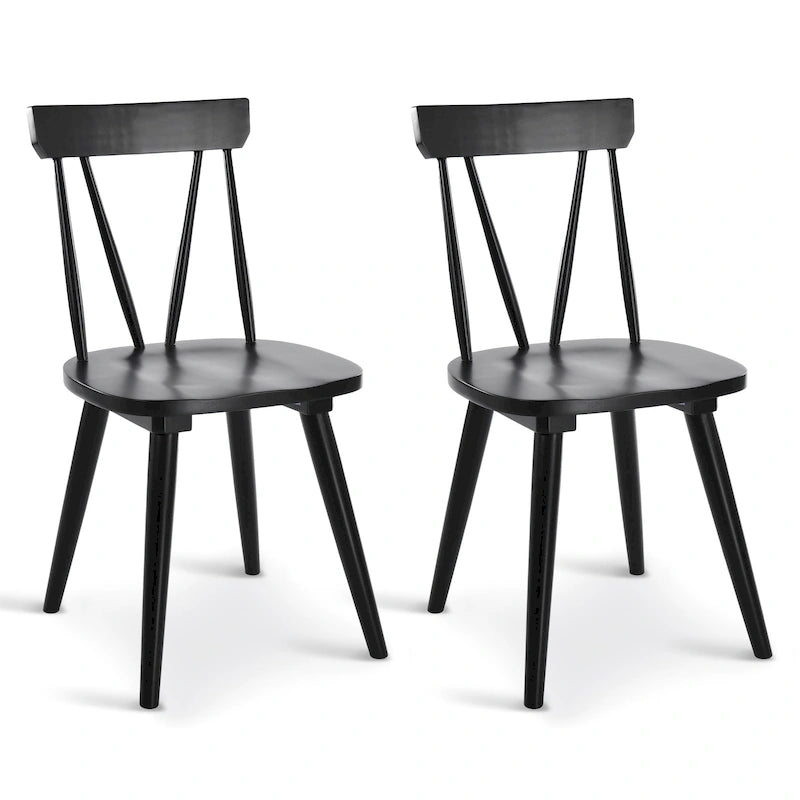 Chaises de salle à manger en bois Windsor de 17,4 pouces de large