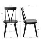 Chaises de salle à manger en bois Windsor de 17,4 pouces de large