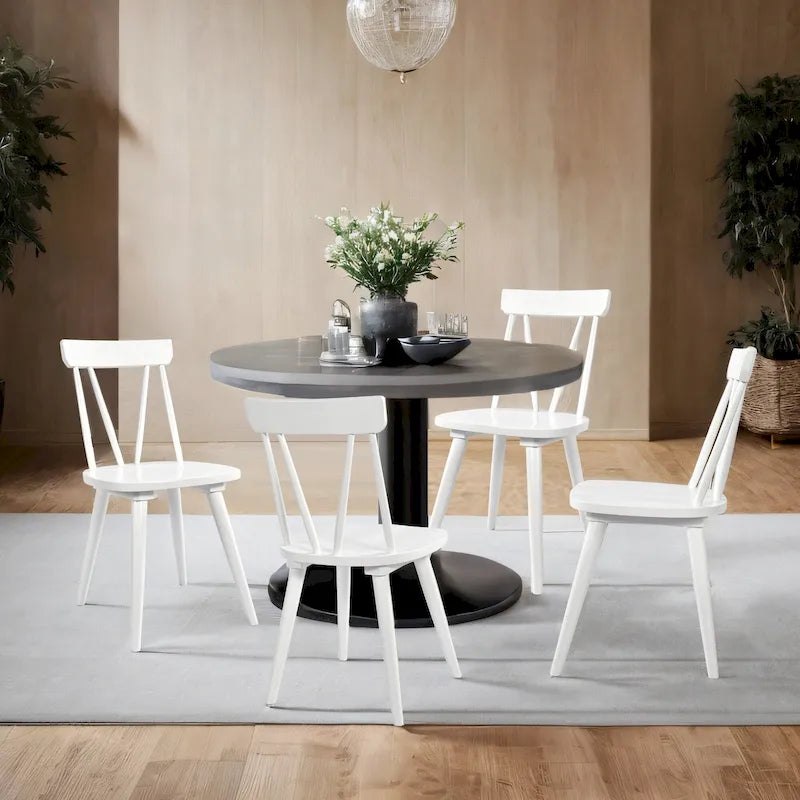 Chaises de salle à manger en bois Windsor de 17,4 pouces de large