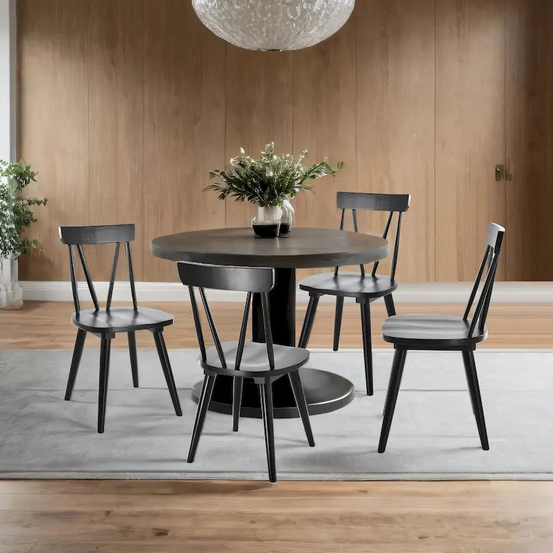 Chaises de salle à manger en bois Windsor de 17,4 pouces de large