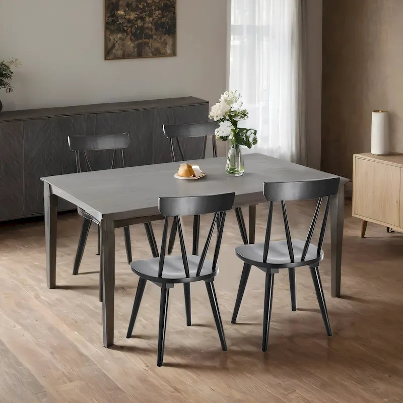 Chaises de salle à manger en bois Windsor de 17,4 pouces de large