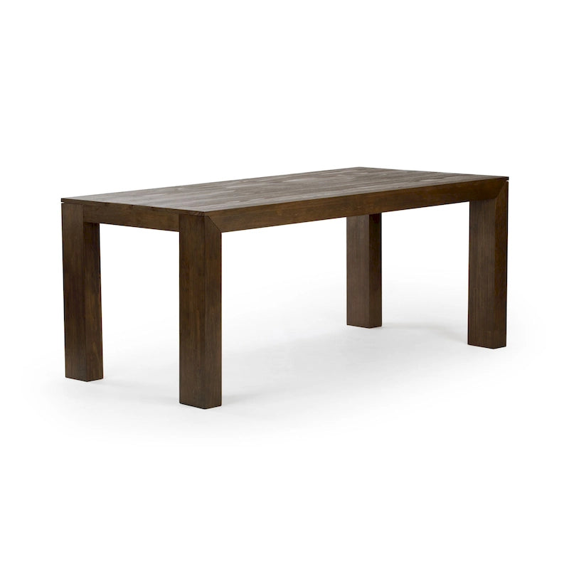 Table de salle à manger rectangulaire moderne à panneaux et poutres - 72