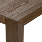 Table de salle à manger rectangulaire moderne à panneaux et poutres - 72