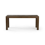 Table de salle à manger rectangulaire moderne à panneaux et poutres - 72