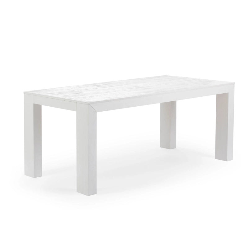 Table de salle à manger rectangulaire moderne à panneaux et poutres - 72