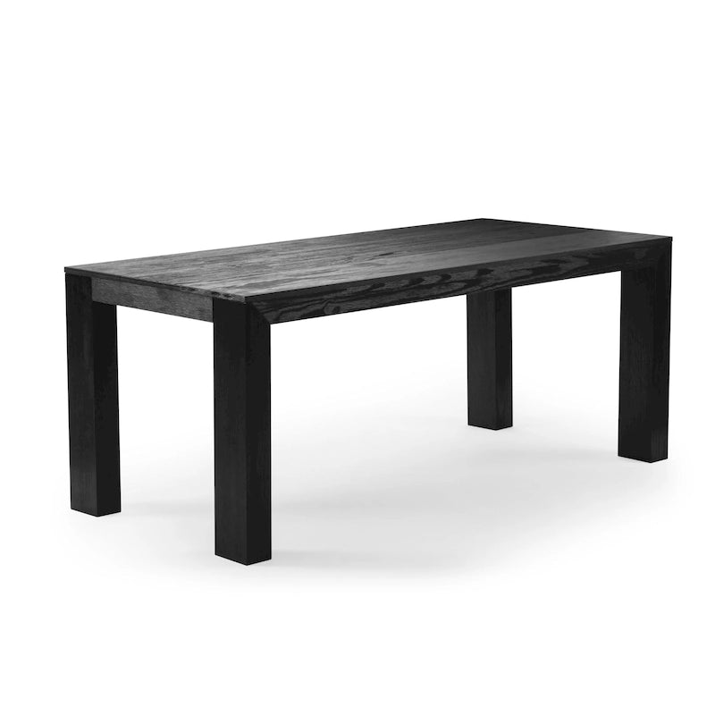 Table de salle à manger rectangulaire moderne à panneaux et poutres - 72