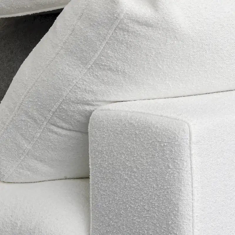 Grand canapé d'angle rembourré de duvet avec pouf pour salon