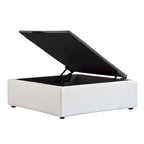 Grand canapé d'angle rembourré de duvet avec pouf pour salon