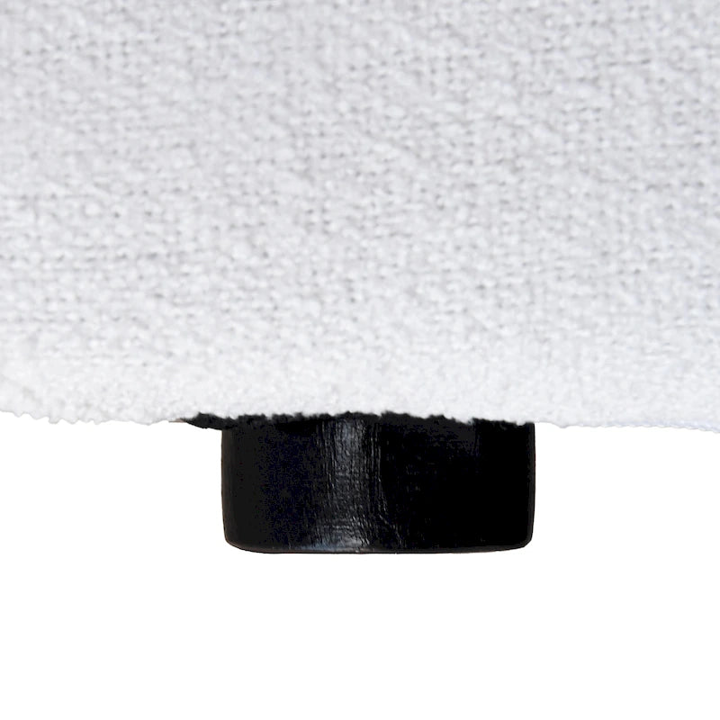 Grand canapé d'angle rembourré de duvet avec pouf pour salon