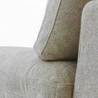 Grand canapé d'angle rembourré de duvet avec pouf pour salon