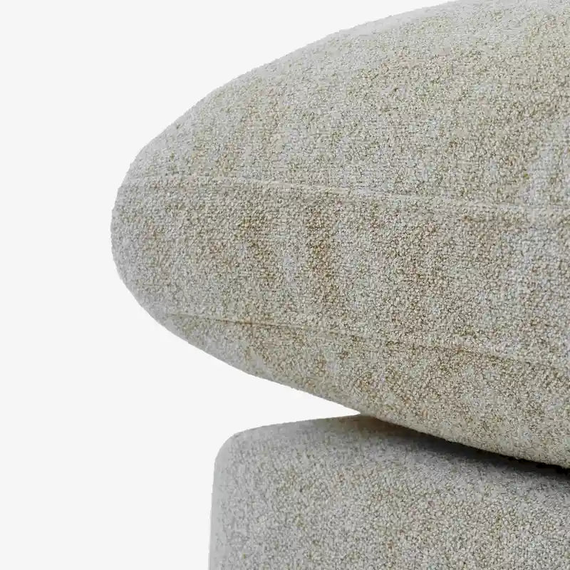 Grand canapé d'angle rembourré de duvet avec pouf pour salon