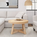 Table basse ronde classique Plank and Beam - 30