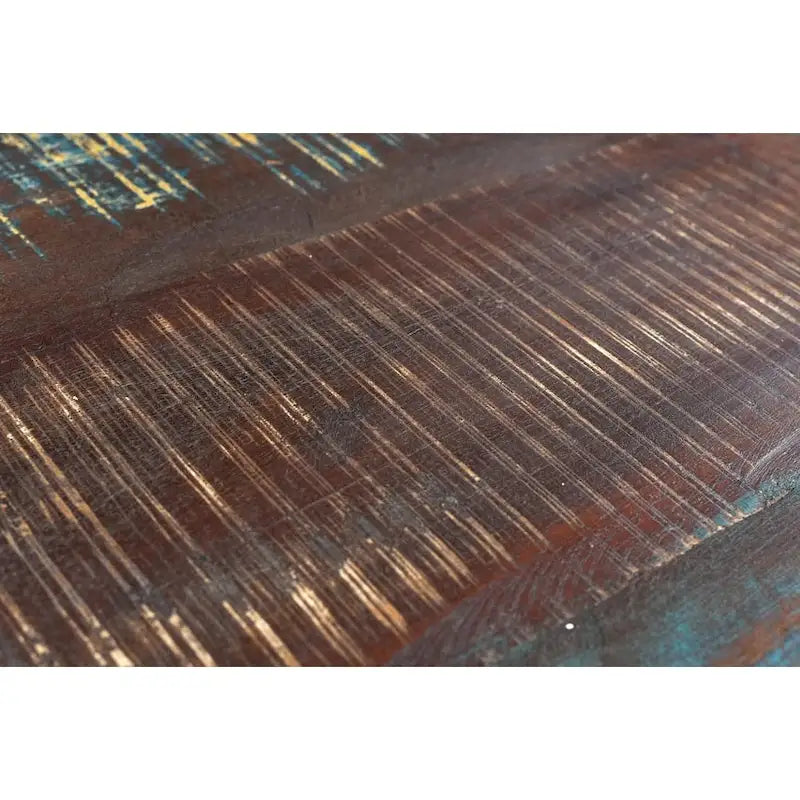Table d'appoint artisanale en bois recyclé (Inde)