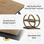 Table d'appoint étroite avec 3 étagères de rangement, table de chevet en bois pour salon
