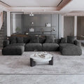 Canapé d'angle modulable convertible en forme de U de 181 pouces avec 2 poufs