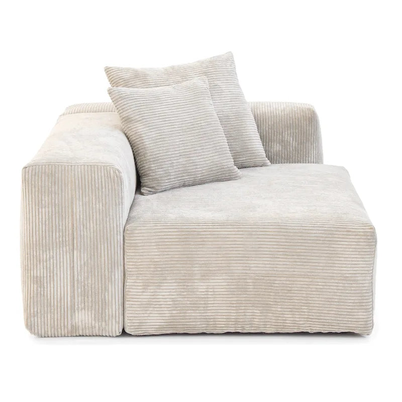 Canapé d'angle modulable convertible en forme de U de 181 pouces avec 2 poufs
