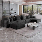 Canapé d'angle modulable convertible en forme de U de 181 pouces avec 2 poufs