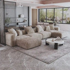 Canapé d'angle modulable convertible en forme de U de 181 pouces avec 2 poufs