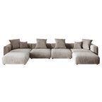 Canapé d'angle modulable convertible en forme de U de 181 pouces avec 2 poufs