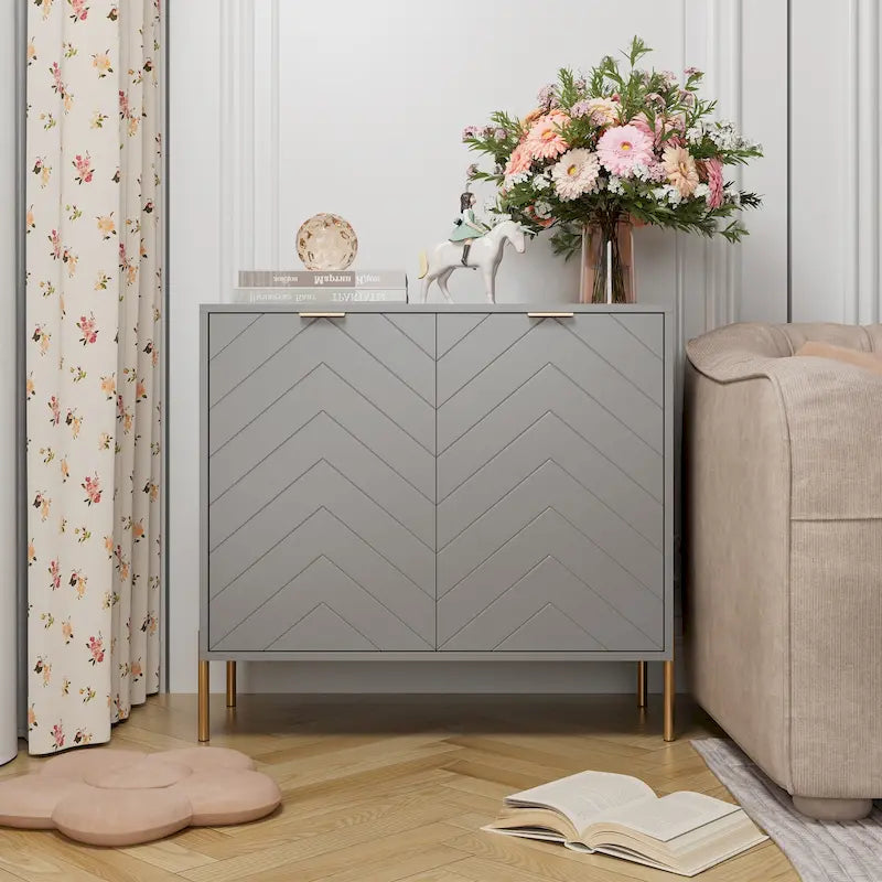 Buffet multimédia Clihome à 2 portes avec rangement