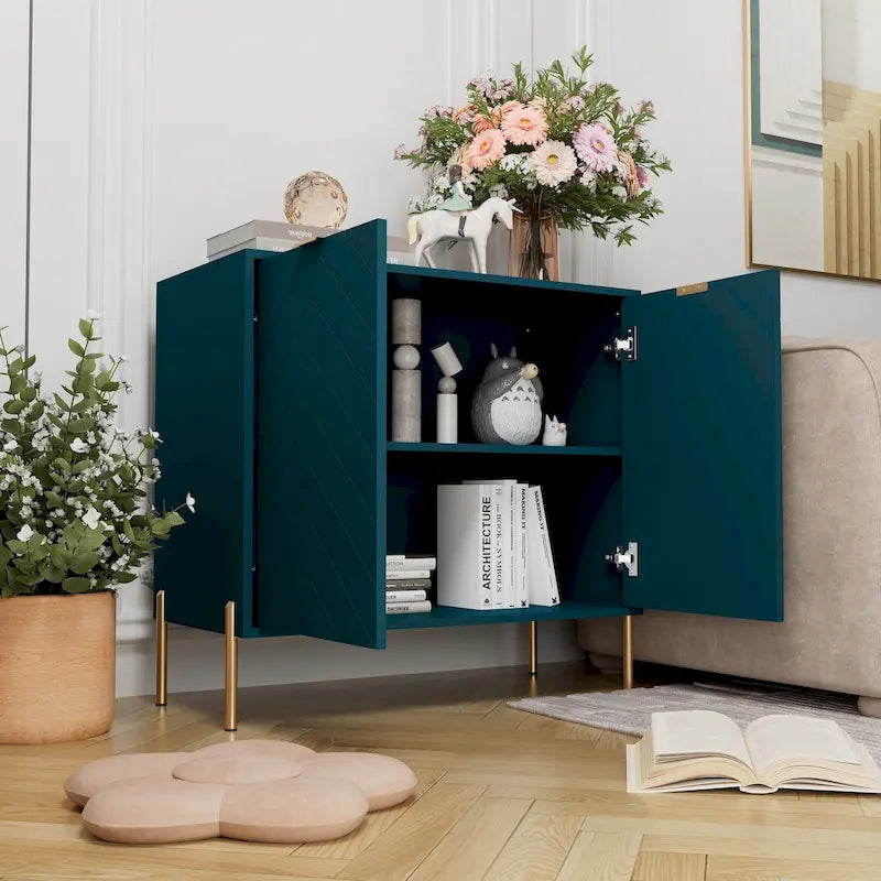 Buffet multimédia Clihome à 2 portes avec rangement
