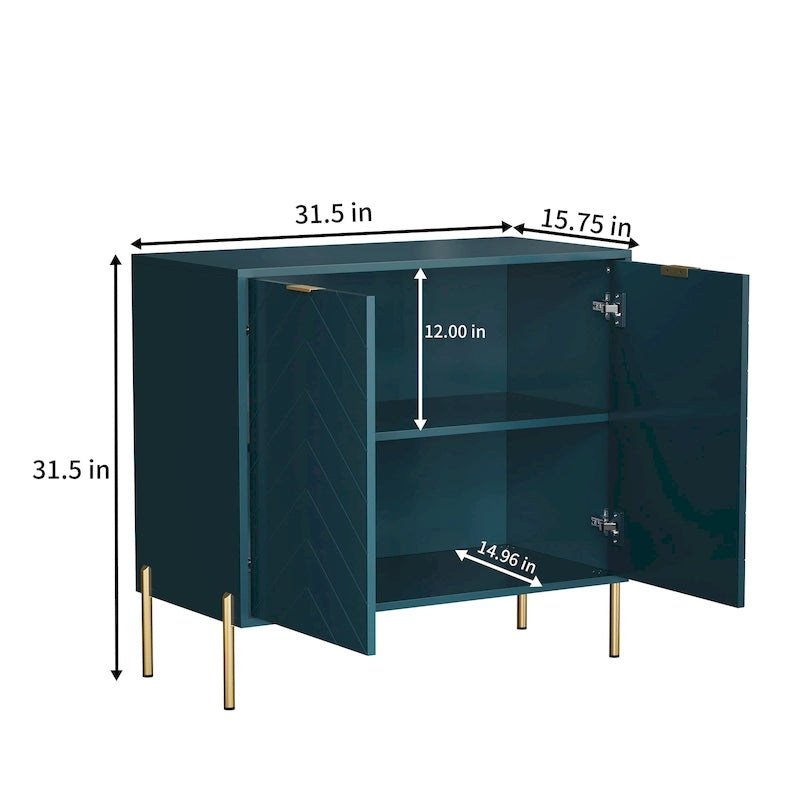 Buffet multimédia Clihome à 2 portes avec rangement