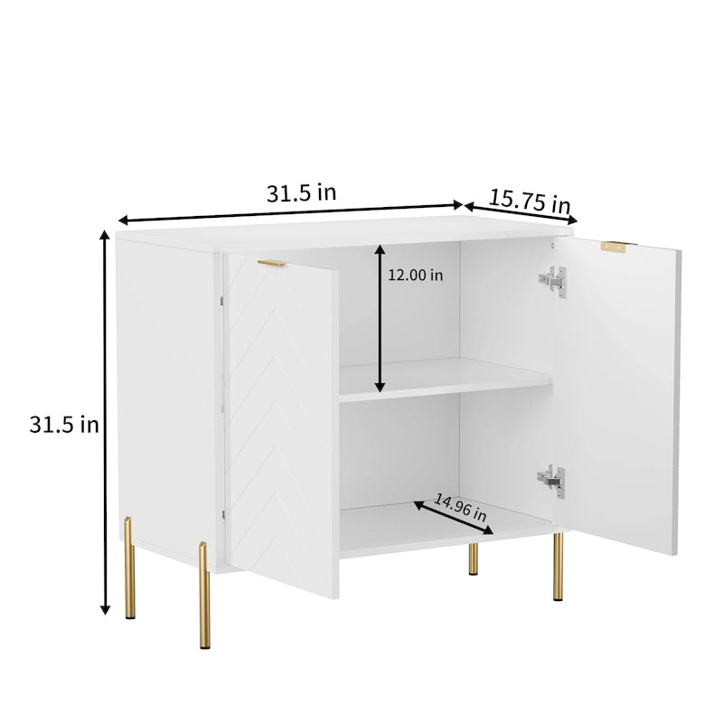 Buffet multimédia Clihome à 2 portes avec rangement