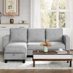 Canapé d'angle convertible Futzca moderne en forme de L avec méridienne réversible