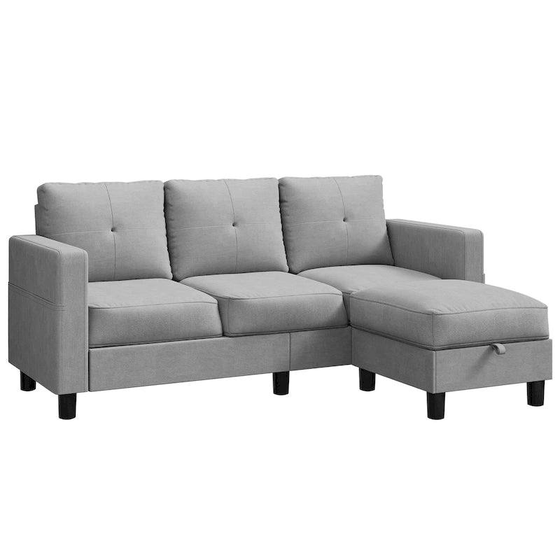 Canapé d'angle convertible Futzca moderne en forme de L avec méridienne réversible