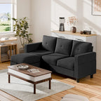Canapé d'angle convertible Futzca moderne en forme de L avec méridienne réversible