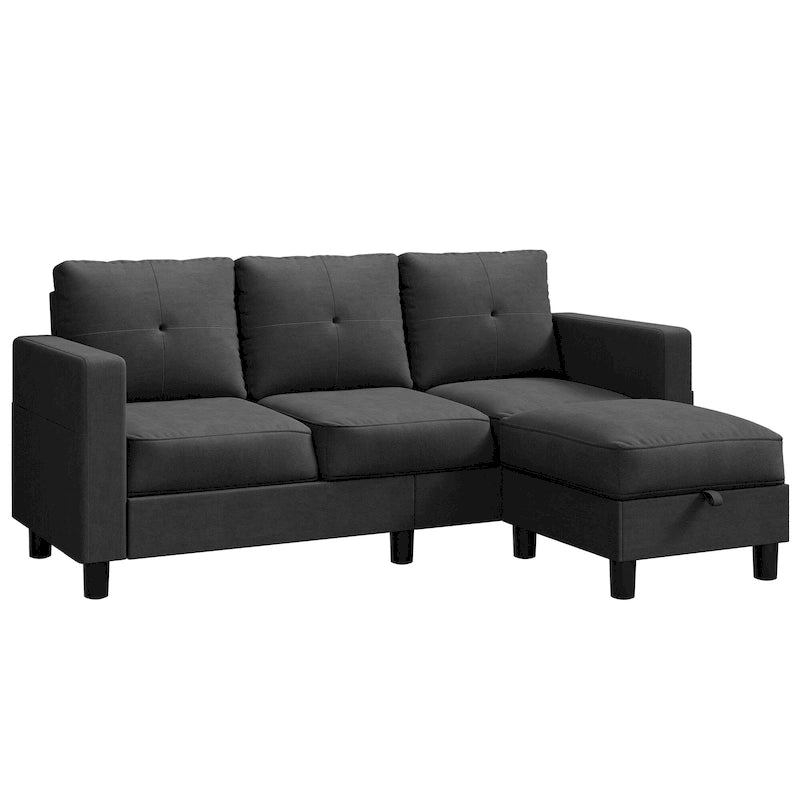 Canapé d'angle convertible Futzca moderne en forme de L avec méridienne réversible