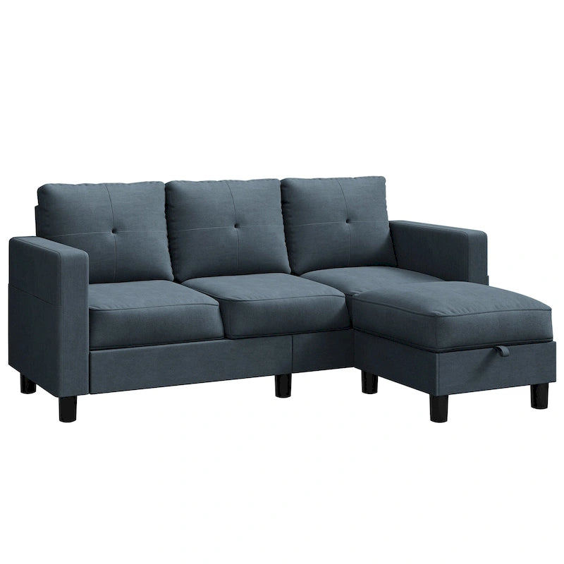 Canapé d'angle convertible Futzca moderne en forme de L avec méridienne réversible