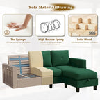 Canapé d'angle convertible Futzca moderne en forme de L avec méridienne réversible