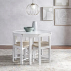Ensemble de salle à manger rond compact 5 pièces Harrisburg Tobey
