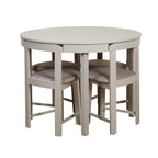 Ensemble de salle à manger rond compact 5 pièces Harrisburg Tobey
