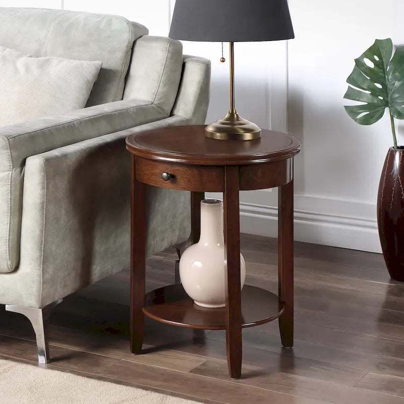 Table d'appoint à un tiroir et étagère American Heritage Baldwin de Convenience Concepts