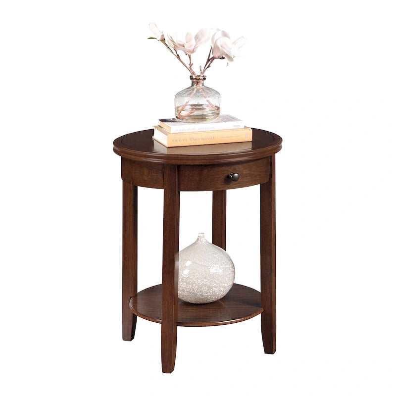 Table d'appoint à un tiroir et étagère American Heritage Baldwin de Convenience Concepts