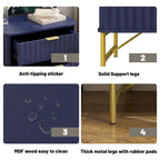 Table de chevet moderne Clihome en MDF à 2 tiroirs pour chambre à coucher