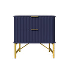Table de chevet moderne Clihome en MDF à 2 tiroirs pour chambre à coucher