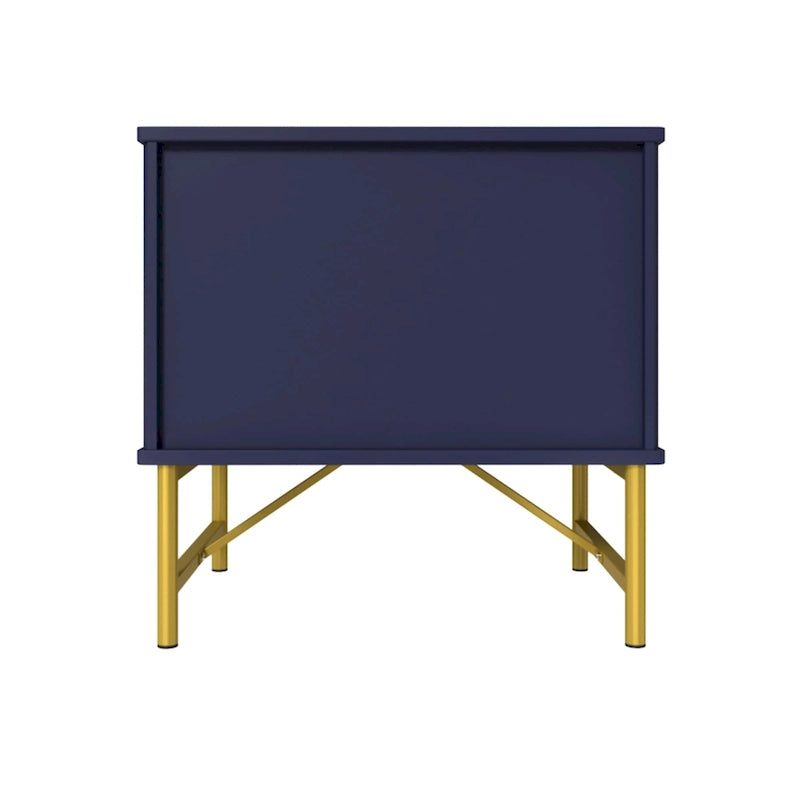 Table de chevet moderne Clihome en MDF à 2 tiroirs pour chambre à coucher