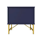 Table de chevet moderne Clihome en MDF à 2 tiroirs pour chambre à coucher