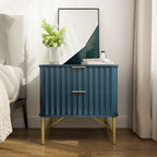 Table de chevet moderne Clihome en MDF à 2 tiroirs pour chambre à coucher