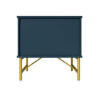 Table de chevet moderne Clihome en MDF à 2 tiroirs pour chambre à coucher
