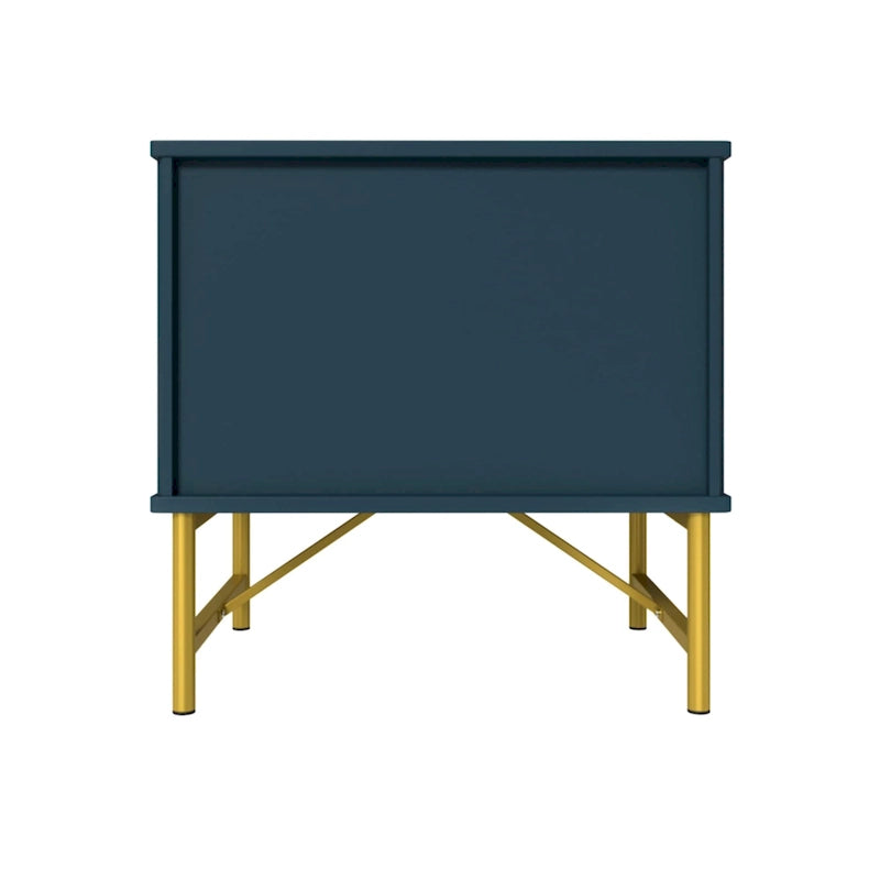Table de chevet moderne Clihome en MDF à 2 tiroirs pour chambre à coucher