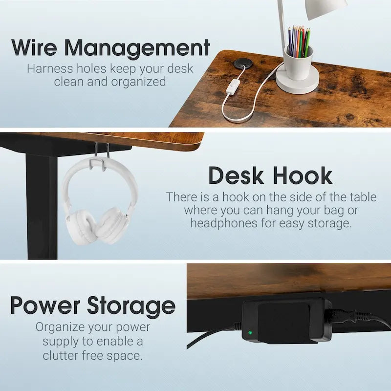 Bureau assis-debout électrique Homall à hauteur réglable