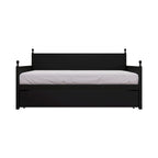 Lit de jour double en bois de style moderne du milieu du siècle avec lit gigogne CraftPorch