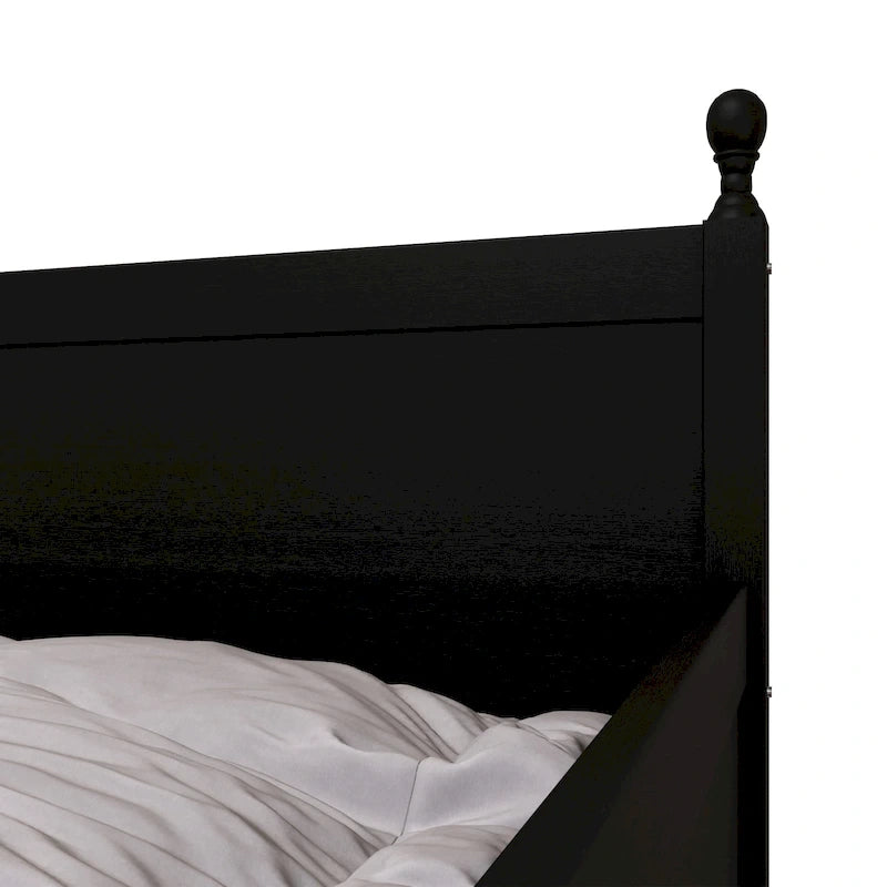 Lit de jour double en bois de style moderne du milieu du siècle avec lit gigogne CraftPorch