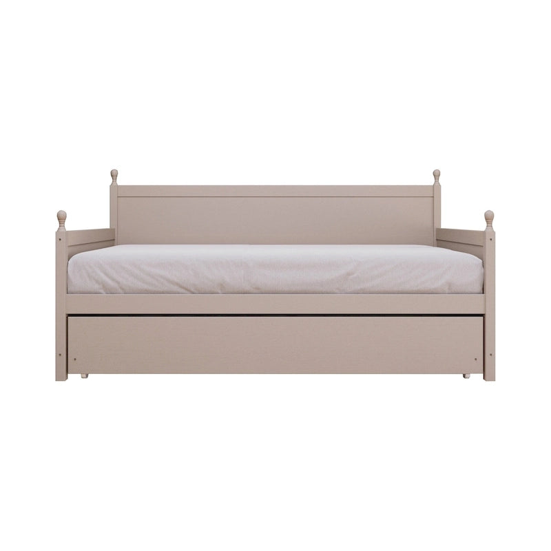 Lit de jour double en bois de style moderne du milieu du siècle avec lit gigogne CraftPorch
