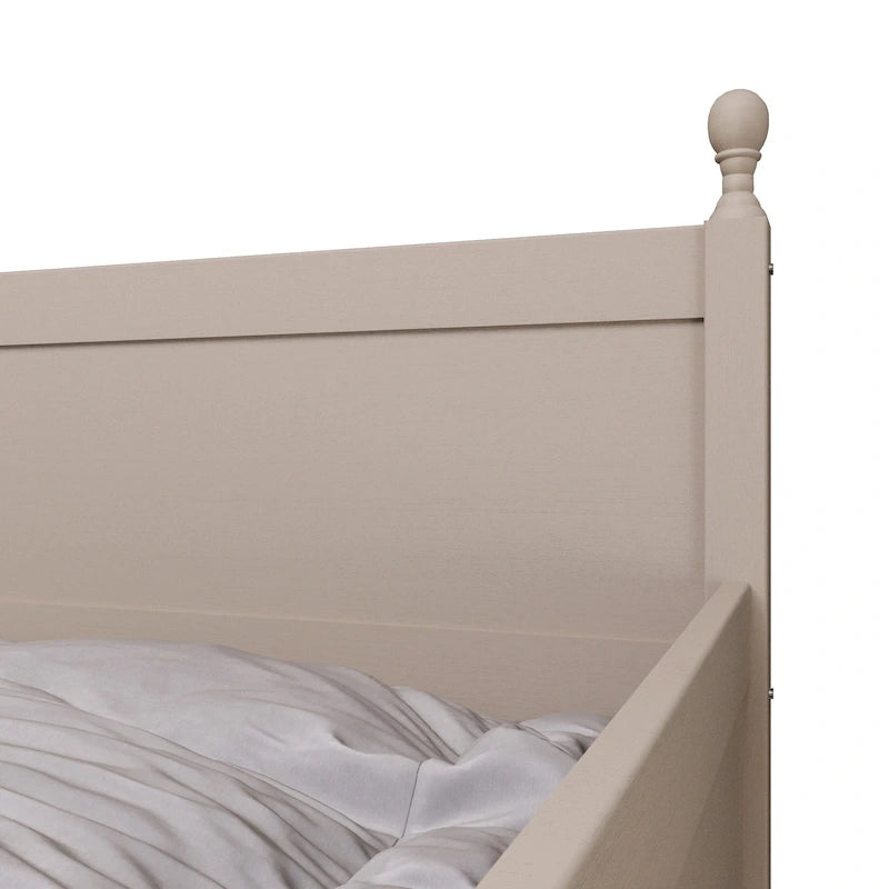 Lit de jour double en bois de style moderne du milieu du siècle avec lit gigogne CraftPorch